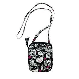 Vera Bradley Walt Disney Mickey Mouse Black White Pink Quilted Crossbody Bag